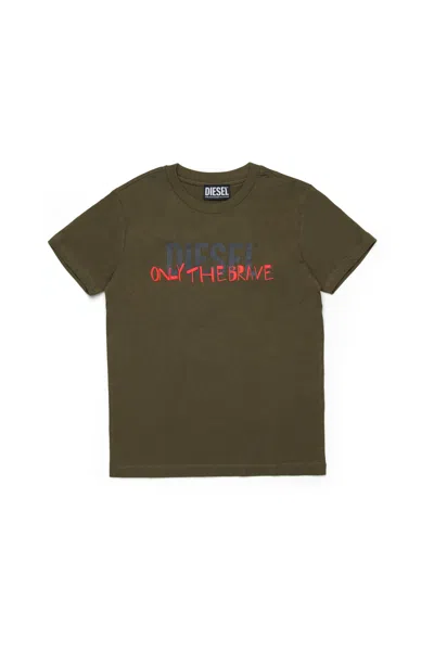 Diesel T-shirt With  Logo In Green