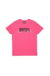 Diesel T-shirt With  Logo In Pink