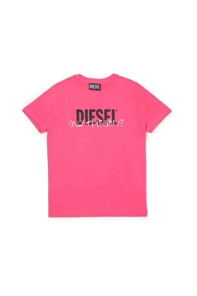 Diesel T-shirt With  Logo In Pink