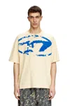 Diesel T-shirt With Distressed Flocked Logo In Tobedefined