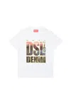 Diesel T-shirt With Dsl78 Denim Print In White