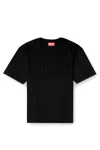 Diesel 't-boxt-od' Black Crewneck T-shirt With D Logo On The Front In Tobedefined