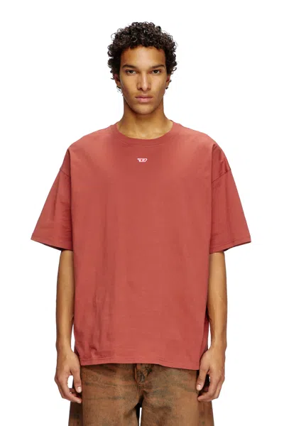 Diesel T-shirt With Embroidered D Patch In Red
