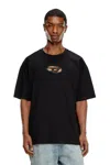 Diesel T-shirt With Embroidered Oval D In Black