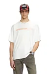 Diesel T-shirt With Flocked Logo Graphics In White