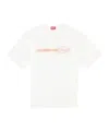Diesel T-shirt With Flocked Logo Graphics In White
