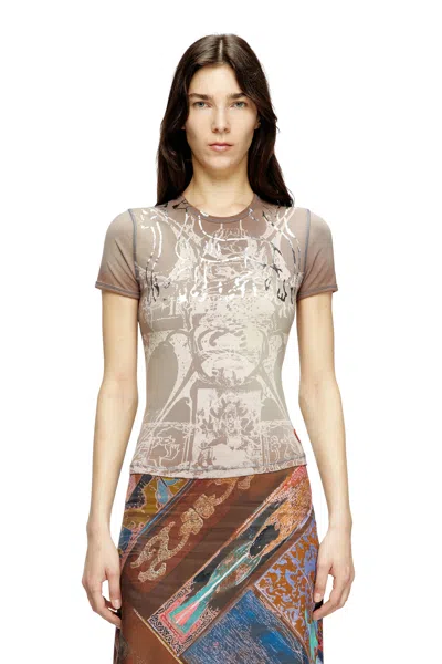 Diesel T-shirt With Foil Print