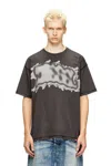 Diesel T-shirt With Graffiti Print In Brown