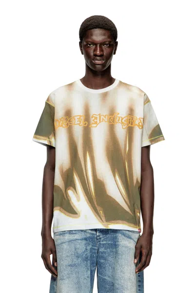Diesel T-shirt With Graffiti Print In Black