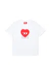 Diesel Tcuore T-shirt In White