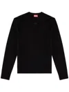 Diesel K-valiam Knit Cut-out Logo In Black