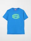Diesel T-shirt With Logo In 浅蓝色