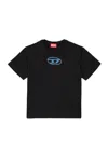 Diesel Logo-detail Cotton T-shirt In Black
