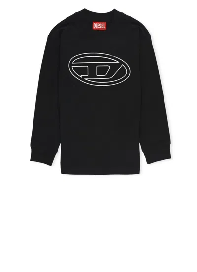 Diesel Kids' T-shirt With Logo In Black