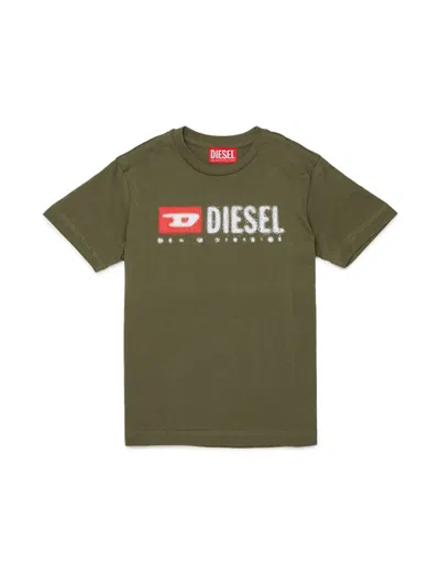 Diesel T-shirt With Logo In Green