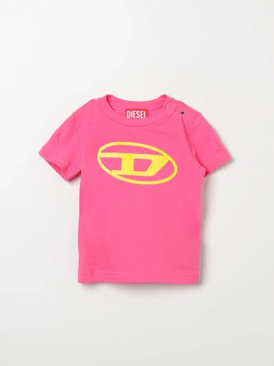 Diesel T-shirt With Logo In Pink