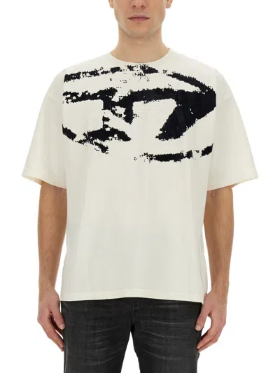Diesel T-shirt With Logo In White