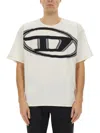 Diesel T-shirt With Maxi Oval D In White
