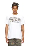 Diesel Norm Graphic Print Round Neck T-shirt In White