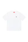 Diesel Oval-d Logo Patch Crewneck T-shirt In White