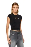 Diesel T-shirt With Peekaboo Logo In Black