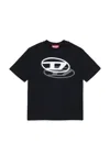 Diesel Printed Logo T-shirt In Black