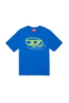 Diesel T-shirt With Printed Oval D Logo In Blue