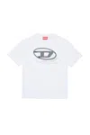 Diesel Logo-print Cotton T-shirt In White