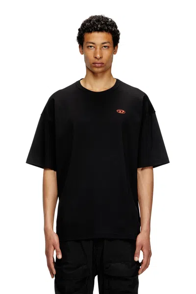 DIESEL T-SHIRT WITH RED OVAL D