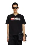 Diesel T-shirt With Splashed-effect Logo In Black