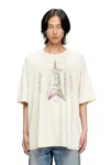 Diesel T-shirt With Sword Print In White