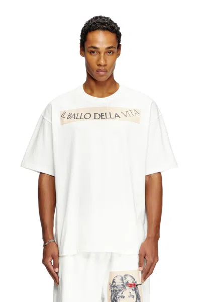 Diesel T-shirt With Tattoo Patch In White