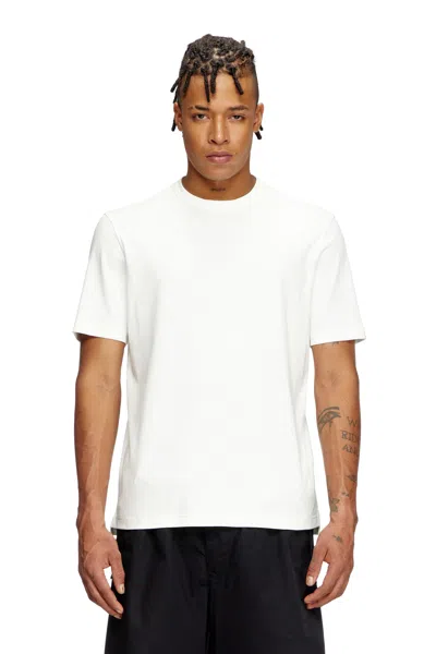 DIESEL T-SHIRT WITH TONAL LOGO EMBROIDERY