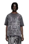 Diesel T-shirt With Tonal Medieval Print In Black