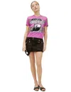Diesel Striped Logo-print T-shirt In Pink