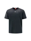 Diesel T-adjust Cotton T-shirt In Black