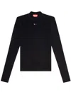 Diesel T-mokky Logo-embroidered T-shirt In Black