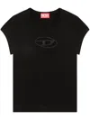 Diesel T-angie T-shirt In Stretch Cotton In Black