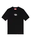 Diesel Women T-uncutie-long-od-q1 Slim T-shirt In Black Organic Jersey In Black