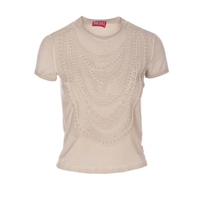 Diesel T-shirts And Polos In Beige