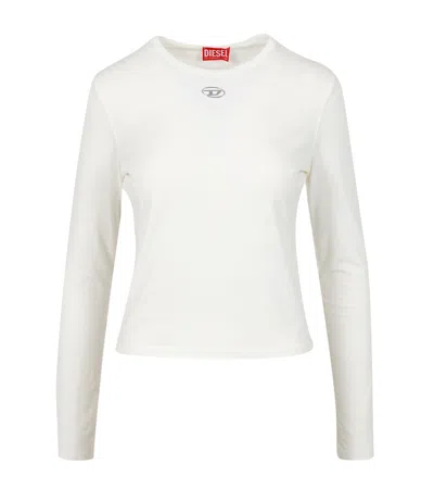 Diesel T Shirts And Polos Beige In White