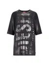 Diesel 't-boxt-bisc' Printed T-shirt In Black