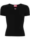 Diesel D Logo Regular Tee In Black