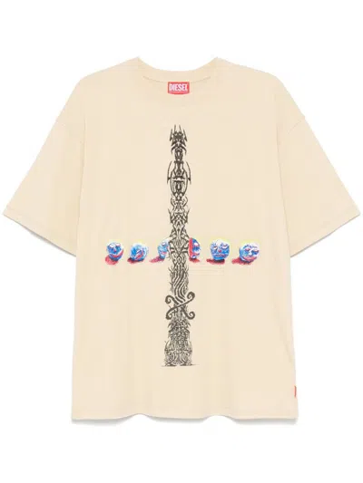 Diesel T-shirts And Polos In Grey