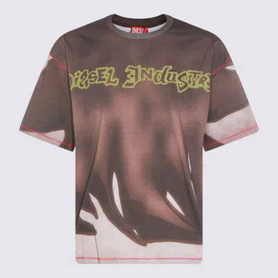 Diesel Abstract-print Mesh T-shirt In Animal Print