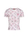 Diesel Cat-print T-shirt With Short Sleeves Throughout In Pink