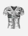 Diesel T Ai Topwear In Silver Acetate In Silver