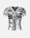 Diesel T Ai Topwear In Silver Acetate In Silver