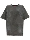 Diesel T-buxt Faded Metallic T-shirt In Washed Grey