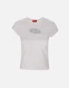 Diesel T-angie T-shirt In Stretch Cotton In White